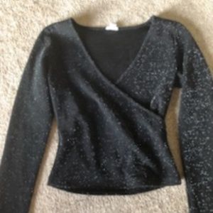 Sparkly black crop top